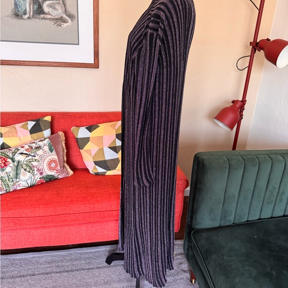 Misa Los Angeles Metallic Black Cardigan - Picture 3 of 5